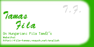 tamas fila business card